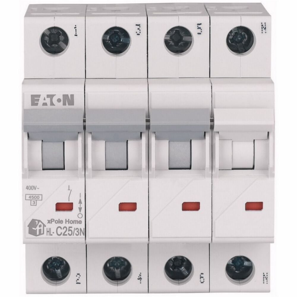 EATON HL-C25/3N MİNYATÜR DEVRE KESİCİ - 4,5KA - C EĞRİSİ - 3X25A+N