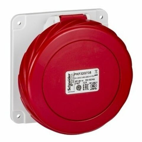 SCHNEIDER PKF32G735 PRATİKA 380-415V AC 5X32A 3P+N+E TRİFAZE IP67 VİDA BAĞLANTILI DÜZ MAKİNE PRİZİ