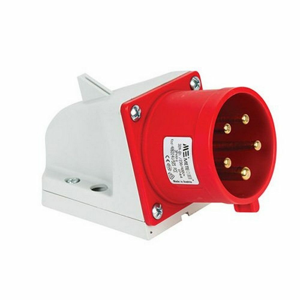 METE ENERJİ 5X32A. IP44 DUVAR FİŞİ -EĞİK GÖVDELİ-(VİDALI BAĞ.) 406314V