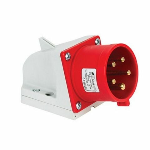 METE ENERJİ 5X32A. IP44 DUVAR FİŞİ -EĞİK GÖVDELİ-(VİDALI BAĞ.) 406314V