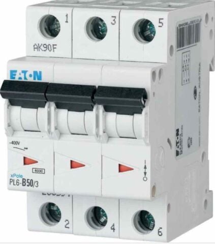 EATON PL6-B50/3 OTOMATİK SİGORTA - 6KA - B EĞRİSİ-EATON