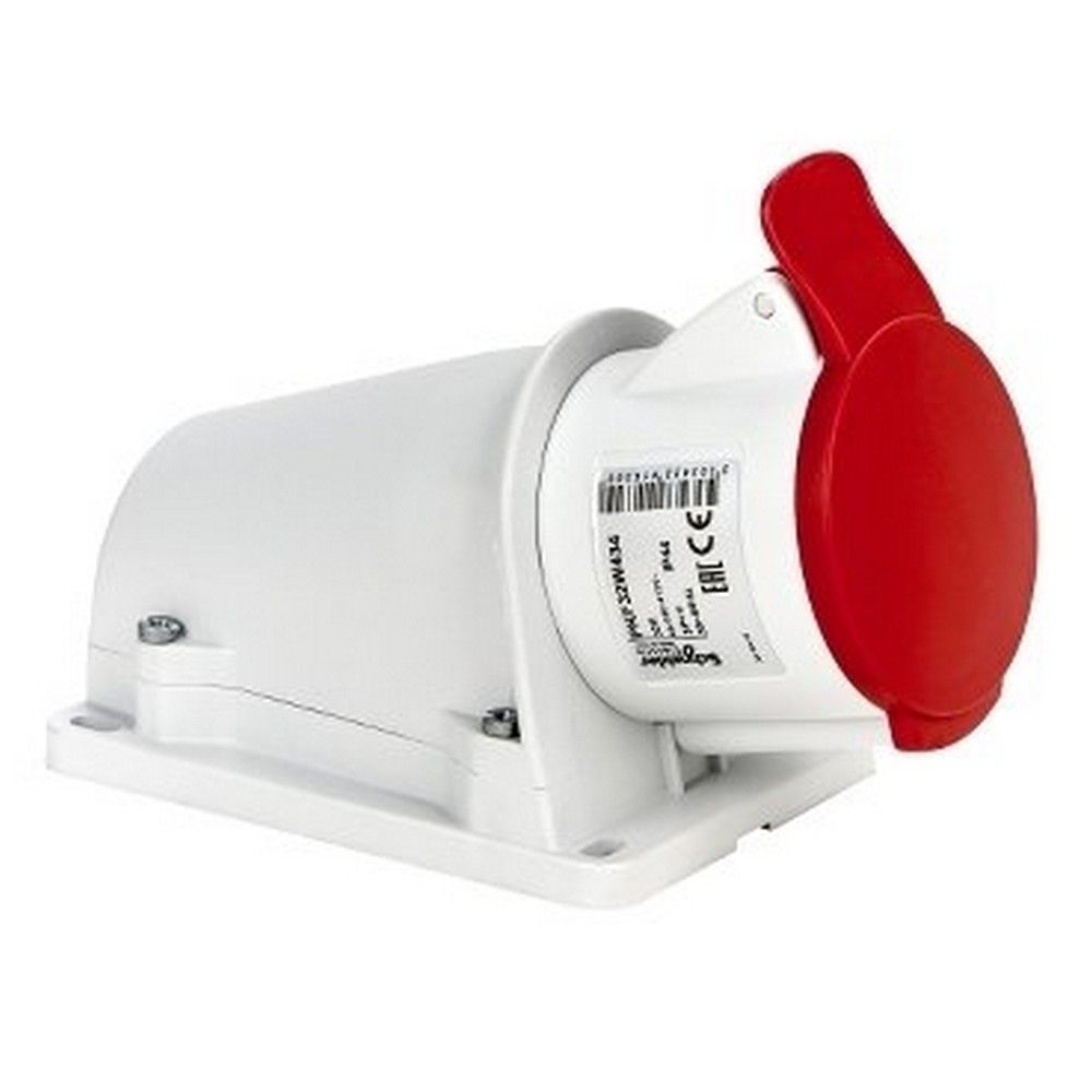 SCHNEIDER PKF32W434 PRATİKA 380-415V AC 4X32A 3P+E TRİFAZE IP44 VİDA BAĞLANTILI EĞİK DUVAR PRİZİ