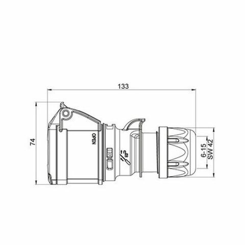 METE ENERJİ 3X16A. IP44 UZATMA PRIZ (VİDALI BAĞL.) 406401V