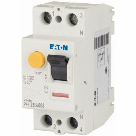 EATON 286492 ARTIK AKIM DEVRE KESİCİLER (AC TİPİ) 2X25A, 6KA, 30MA