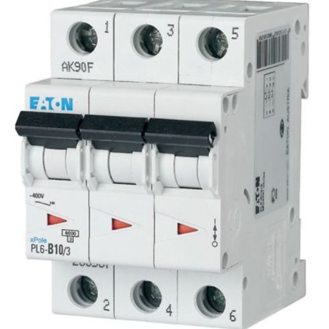 EATON PL6-B10/3 OTOMATİK SİGORTA - 6KA - B EĞRİSİ - Y7-286587