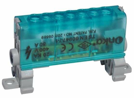 ONKA 6.5X9MM² 2/10 TEK KUTUPLU DAĞITICI ÜNİTE, KAPAKLI ONKA-2063