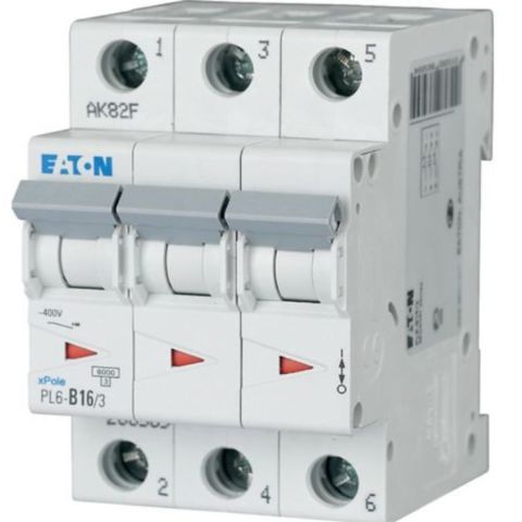 EATON PL6-B16/3 OTOMATİK SİGORTA - 6KA - B EĞRİSİ - Y7-286589