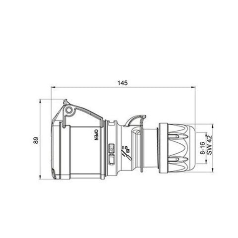 METE ENERJİ 5X16A. IP44 UZATMA PRİZİ 406405