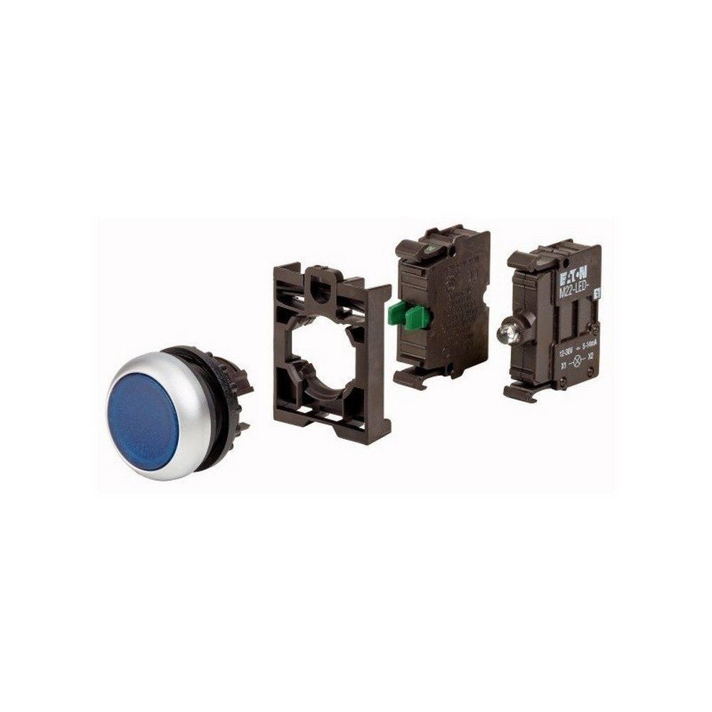EATON 216931-AS0 BUTON, YAYLI, 24V LED'Lİ, MAVİ 1NA