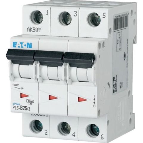 EATON PL6-B25/3 OTOMATİK SİGORTA - 6KA - B EĞRİSİ - Y7-286591