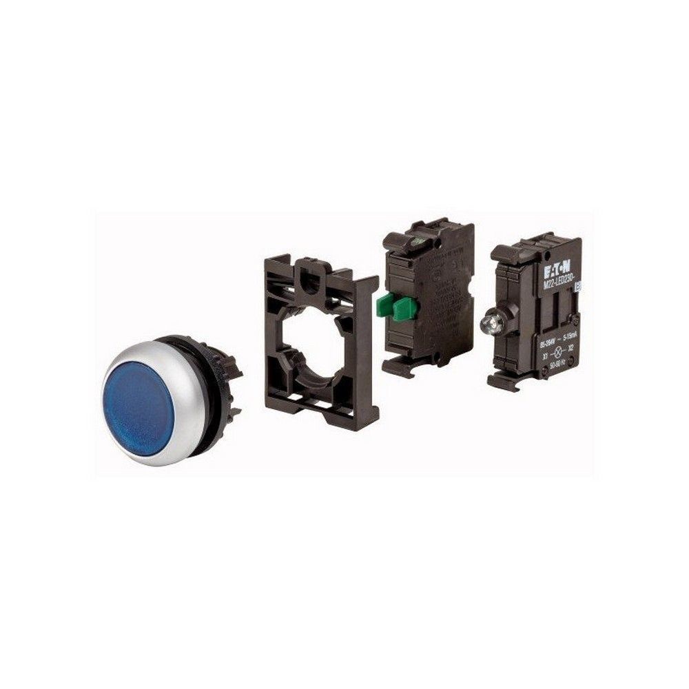 EATON 216931-AS1 BUTON, YAYLI, 230V LED'Lİ, MAVİ 1NA