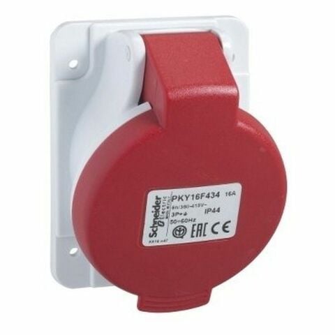 SCHNEIDER PKY16F434 4X16A TRİFAZE 3P+T IP44 HIZLI BAĞLANTI EĞİK MAKİNE PRİZİ 3303432011000