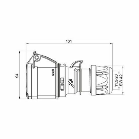 METE ENERJİ 4X32A. IP44 UZATMA PRİZİ 406409