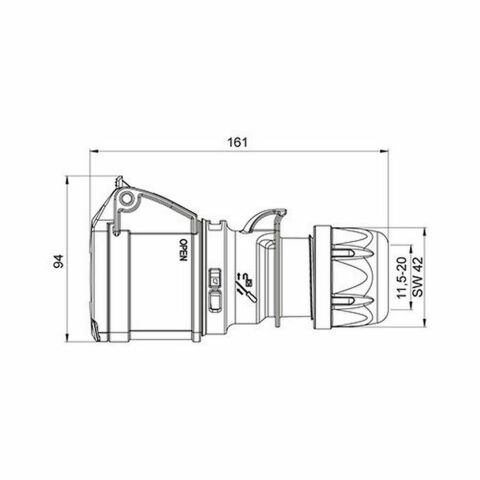 METE ENERJİ 4X32A. IP44 UZATMA PRİZİ 406409