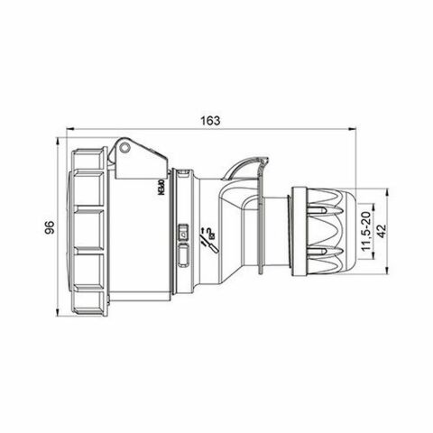 METE ENERJİ 4X32A. IP67 UZATMA PRİZİ-(VİDALI BAĞL.) 406410V