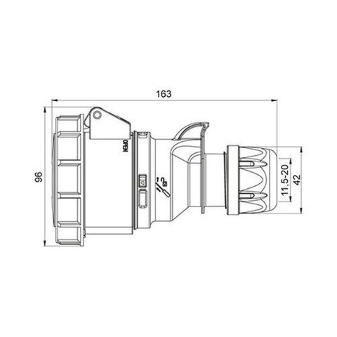 METE ENERJİ 4X32A. IP67 UZATMA PRİZİ-(VİDALI BAĞL.) 406410V