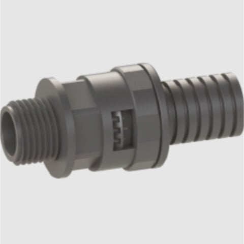 ORTAÇ PG9 DİŞ GEÇMELİ SPİRAL BORU RAKORU (POLYAMİD,GRİ) OR0270