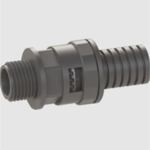 ORTAÇ PG9 DİŞ GEÇMELİ SPİRAL BORU RAKORU (POLYAMİD,GRİ) OR0270