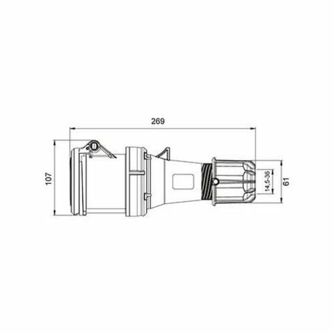 METE ENERJİ 4X63A. IP44 UZATMA PRİZİ 406415