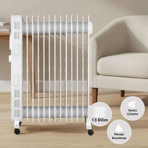 KUMTEL YAĞLI RADYATÖR 13 DİLİM 2500W