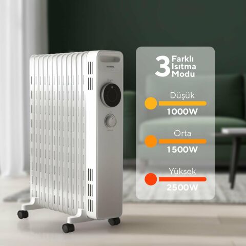 KUMTEL YAĞLI RADYATÖR 13 DİLİM 2500W