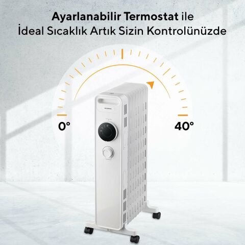 KUMTEL YAĞLI RADYATÖR 13 DİLİM 2500W