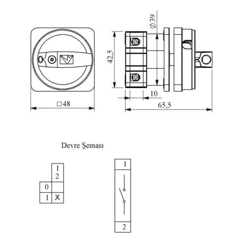 EMAS PSA010AK141E PAKO EMNİYET AÇ-KAPA 10 A 1 FAZ (0-1) 90 DEREC