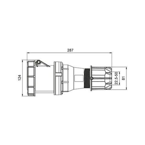 METE ENERJİ 4X125A. IP67 UZATMA PRİZİ 406419