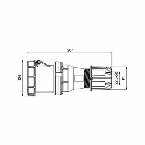 METE ENERJİ 4X125A. IP67 UZATMA PRİZİ 406419