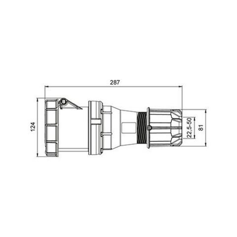 METE ENERJİ 5X125A. IP67 UZATMA PRİZİ 406420