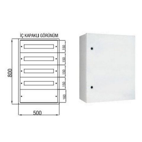 ÇETİNKAYA 40X60X20 DIŞ MEKAN POLYESTER DAGITIM PANOSU ÇP 532