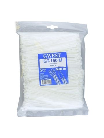 GWEST GT 150 M (1000 ADET) 150X2.5MM BEYAZ KABLO BAĞI