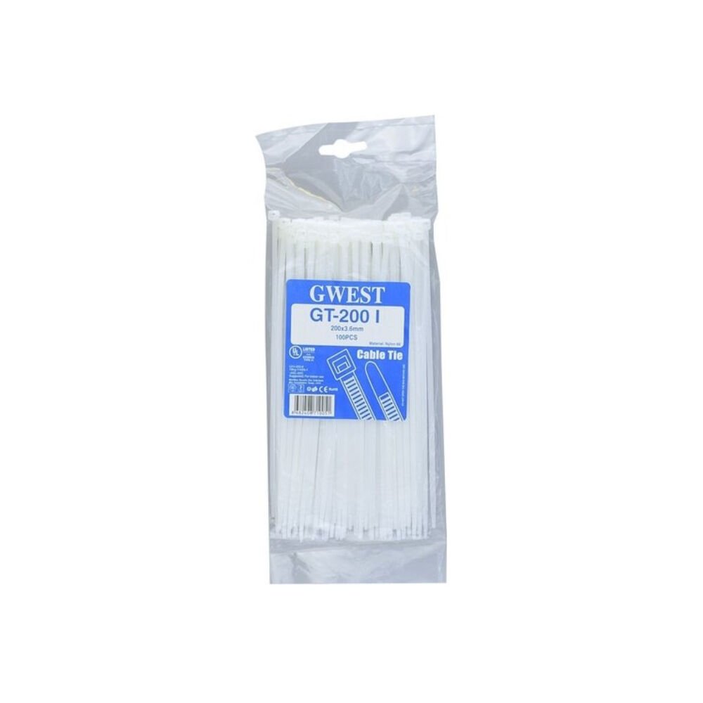 GWEST GT 200 I (100 ADET) 200X3.6MM BEYAZ KABLO BAĞI