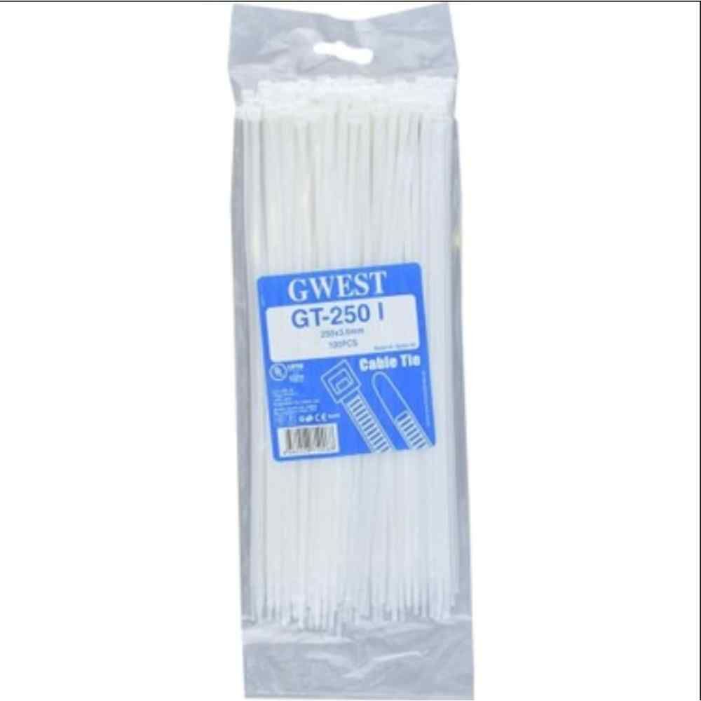 GWEST GT 250 I (100 ADET) 250X3.6MM BEYAZ KABLO BAĞI