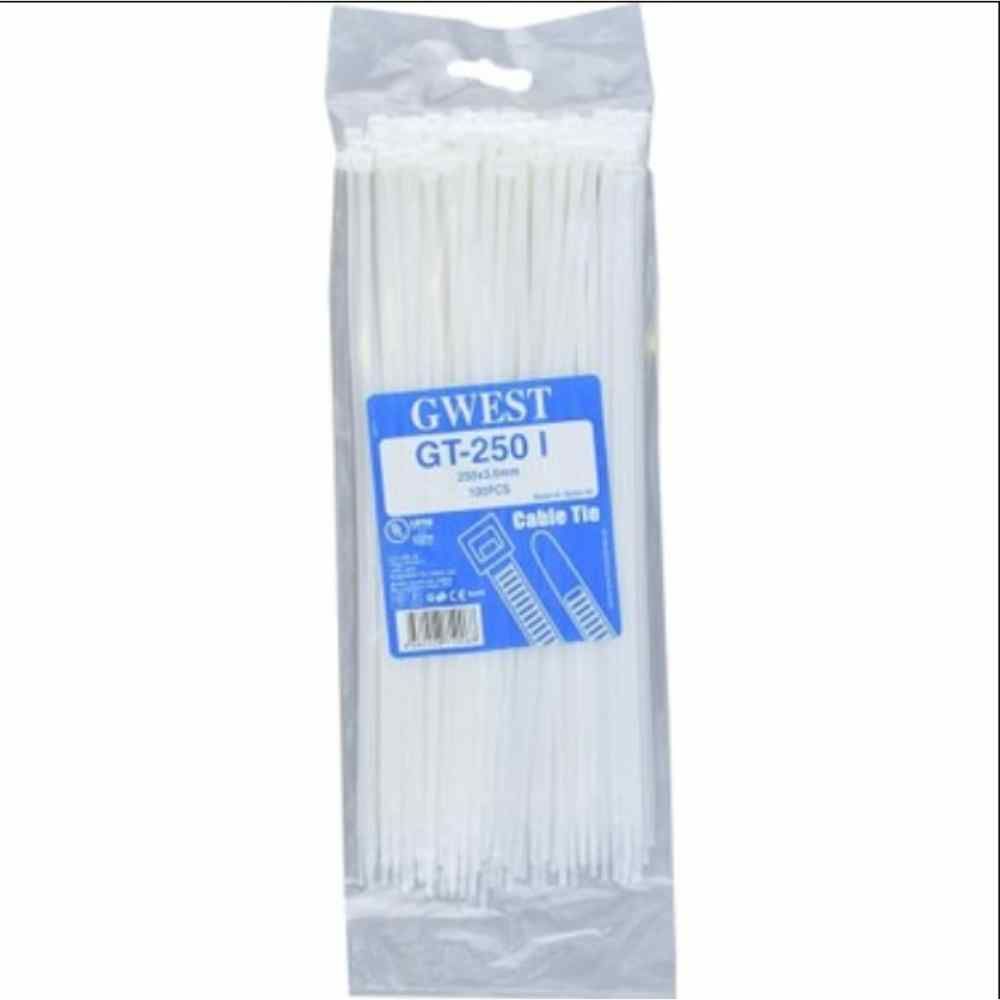 GWEST GT 250 I (100 ADET) 250X3.6MM BEYAZ KABLO BAĞI
