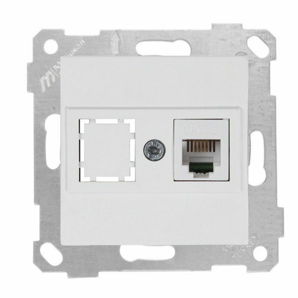 MUTLUSAN RİTA MEK TUŞ TELEFON PRİZİ 1XRJ12 BEYAZ