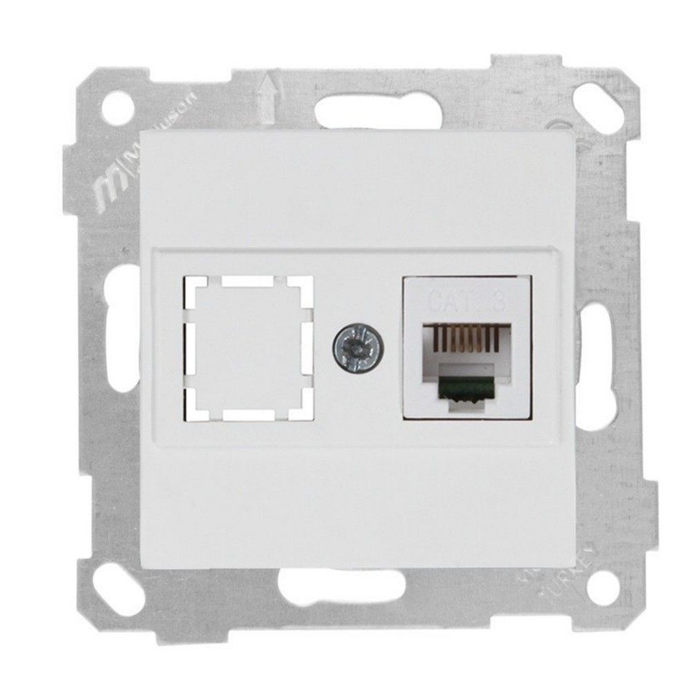 MUTLUSAN RİTA MEK TUŞ TELEFON PRİZİ 1XRJ12 BEYAZ