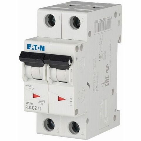 EATON 286562 MİNYATÜR DEVRE KESİCİ - 6KA - C EĞRİSİ - 2X2A