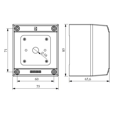 EMAS PSK11E PAKO KUTU 10-25 A 1-2 GÖVDE IP65