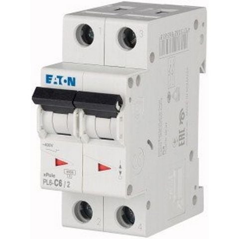 EATON 286564 MİNYATÜR DEVRE KESİCİ - 6KA - C EĞRİSİ - 2X6A