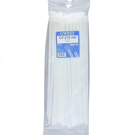 GWEST GT 370 HD (100 ADET) 370X7.6MM BEYAZ KABLO BAĞI