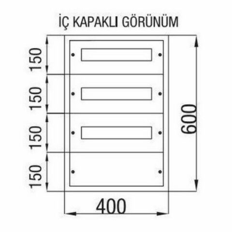 ÇETİNKAYA 40X60X17,5 45 AD. SİGORTA + PAKO YERİ MEVCUT