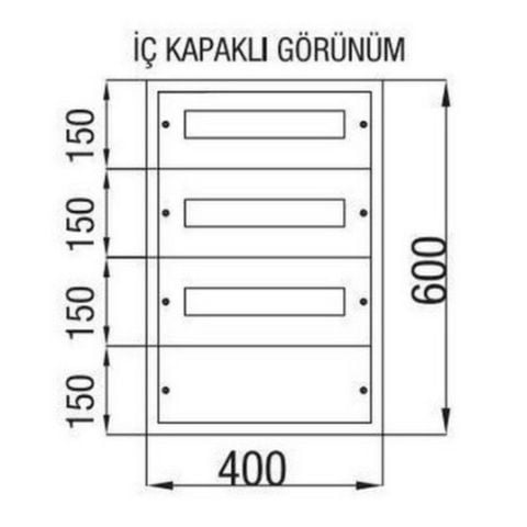 ÇETİNKAYA 40X60X17,5 45 AD. SİGORTA + PAKO YERİ MEVCUT