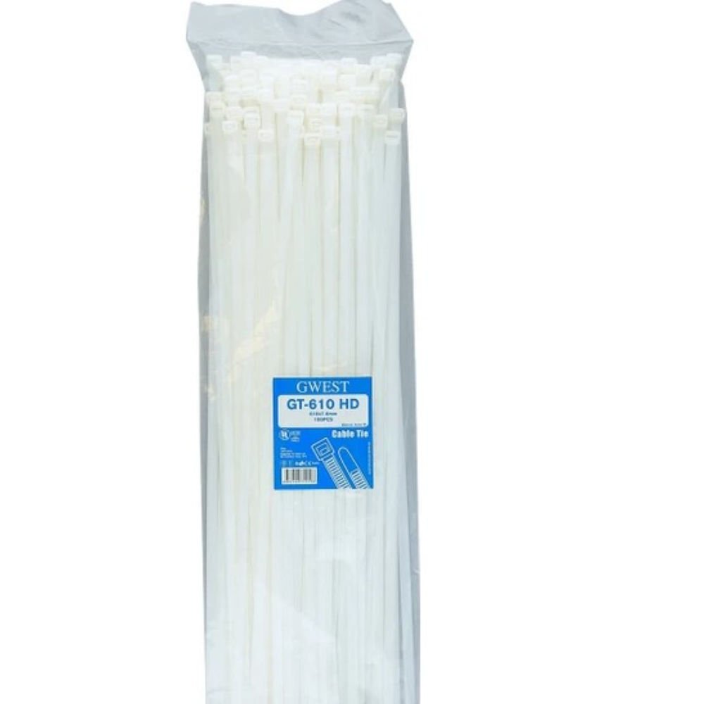 GWEST GT 610 HD (100 ADET) 610X7.6MM BEYAZ KABLO BAĞI