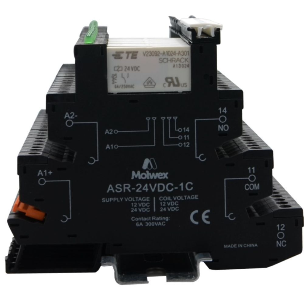 MOLWEX ASR-24VDC-1C RÖLE+SOKET,VİDA BAĞLANTILI, 1 KONTAK MOLWEX 170 040