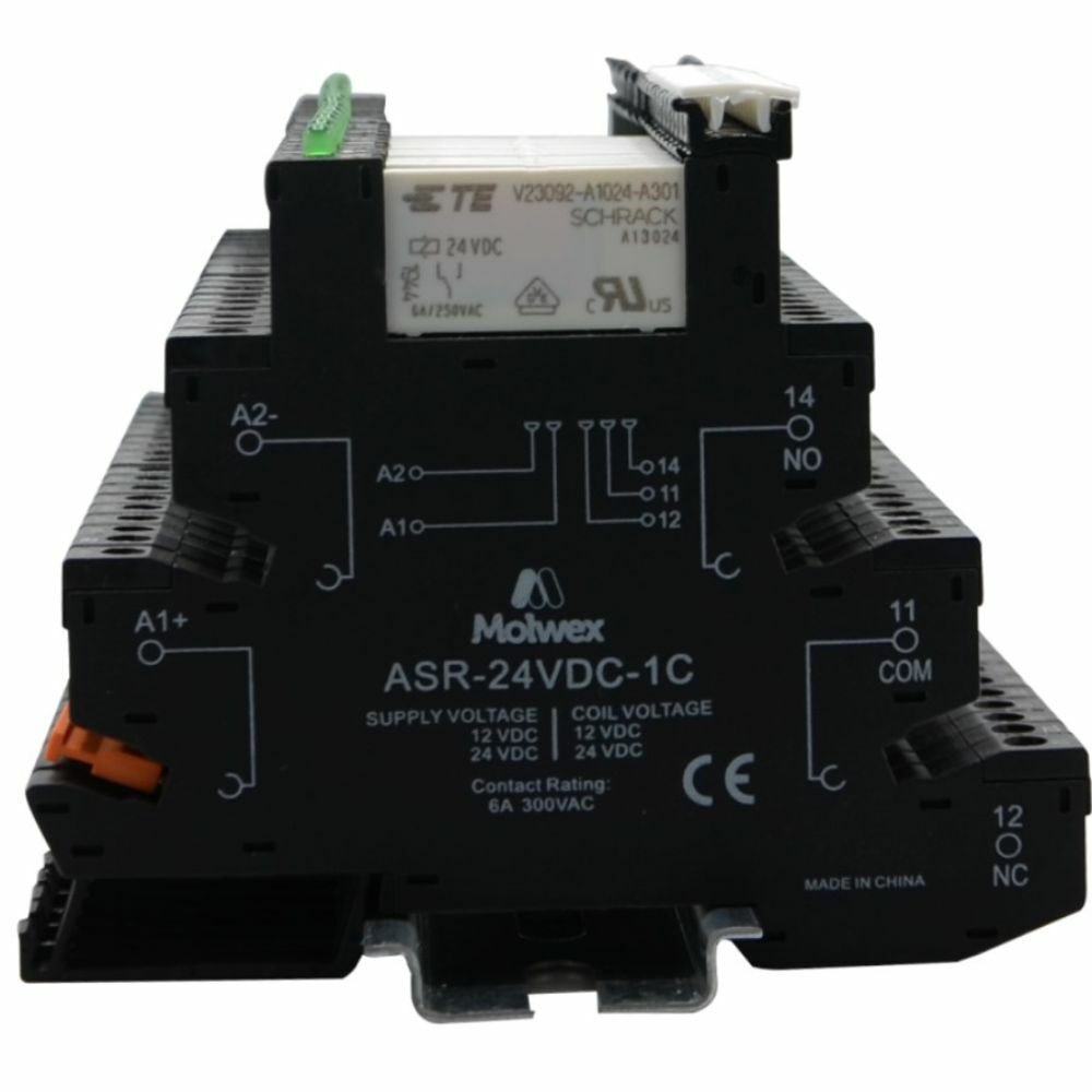MOLWEX ASR-24VDC-1C RÖLE+SOKET,VİDA BAĞLANTILI, 1 KONTAK MOLWEX 170 040