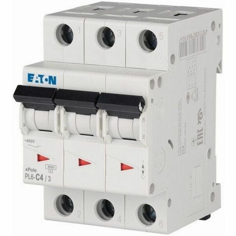 EATON 286597 MİNYATÜR DEVRE KESİCİ - 6KA - C EĞRİSİ - 3X4A