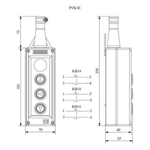 EMAS PVK3E PLASTİK VİNÇ KUTU ÜÇLÜ
