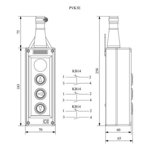 EMAS PVK3E PLASTİK VİNÇ KUTU ÜÇLÜ