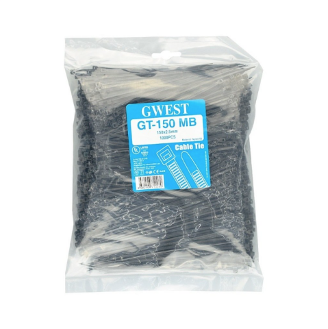 GWEST GT 150 MB (1000 ADET) 150X2.5MM SİYAH KABLO BAĞI
